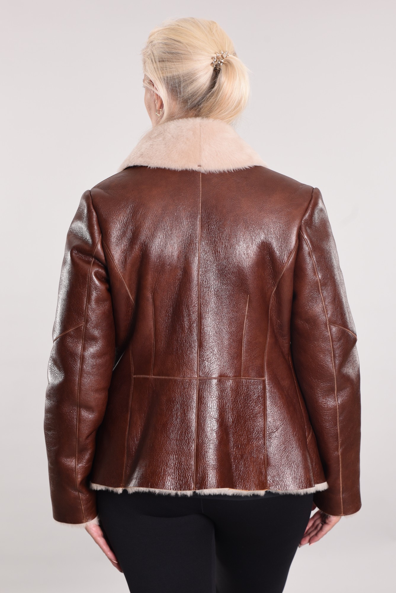 Дублёнка с покрытием