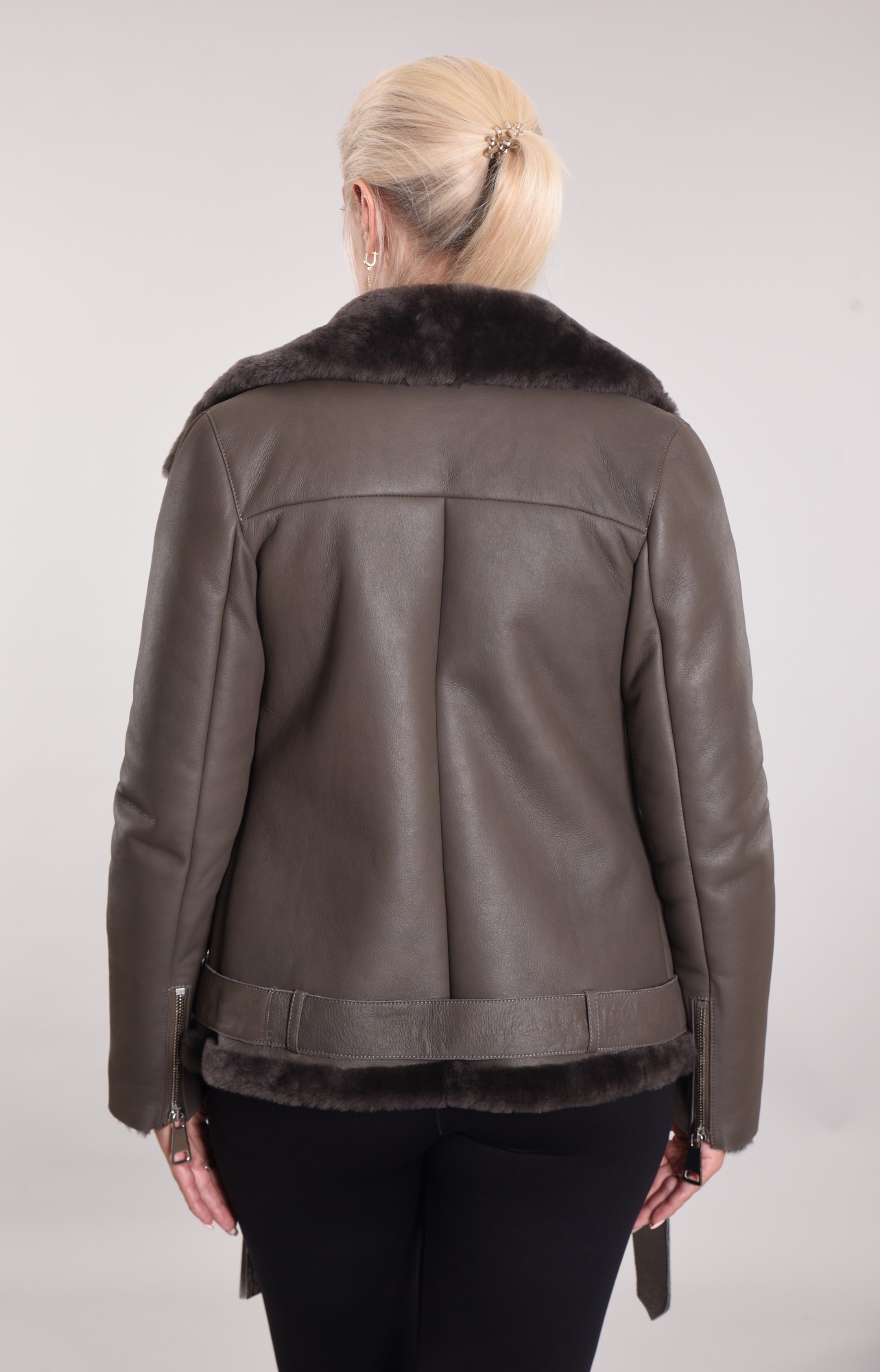 Дублёнка косуха с покрытием