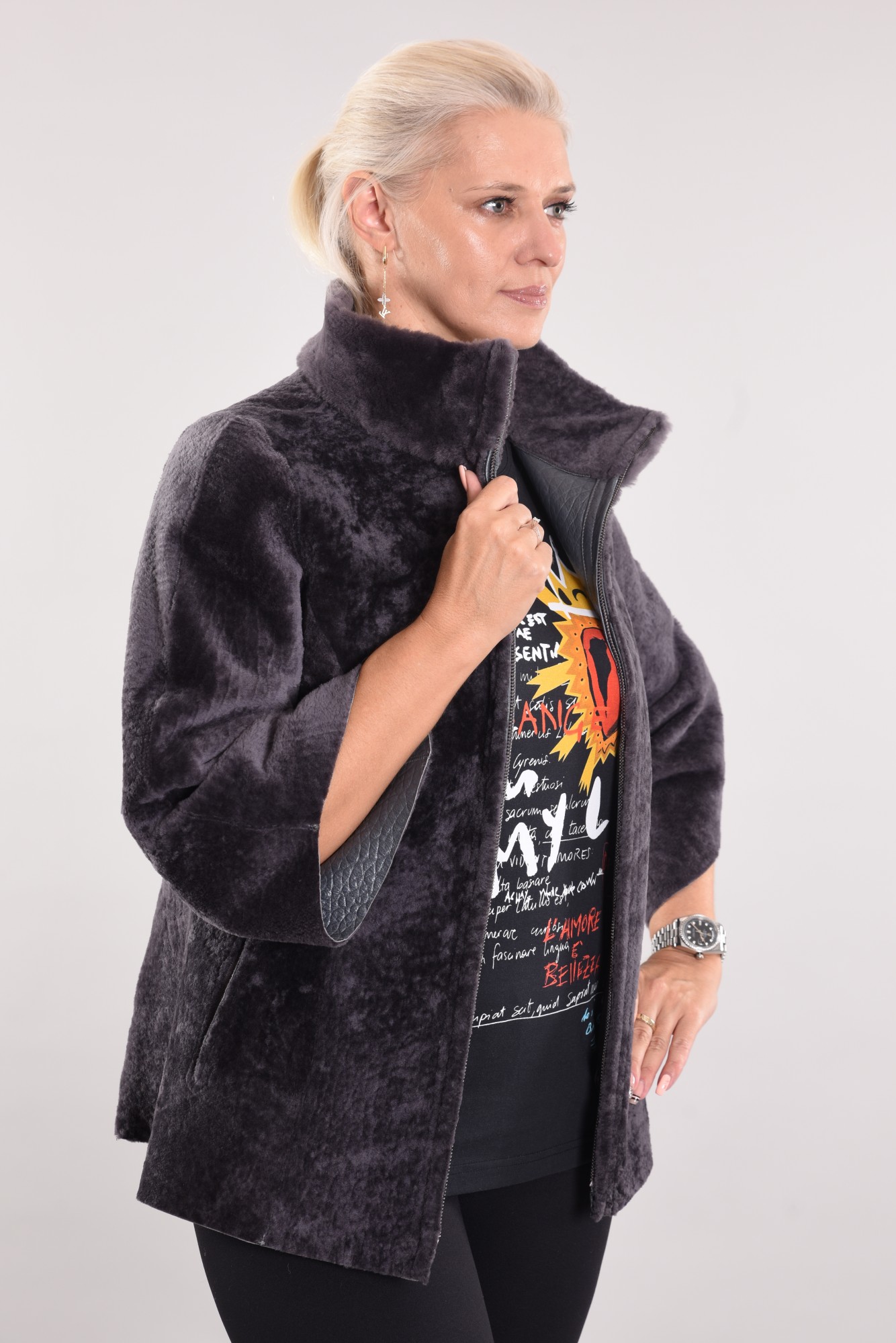 Reversible astragan fitted model