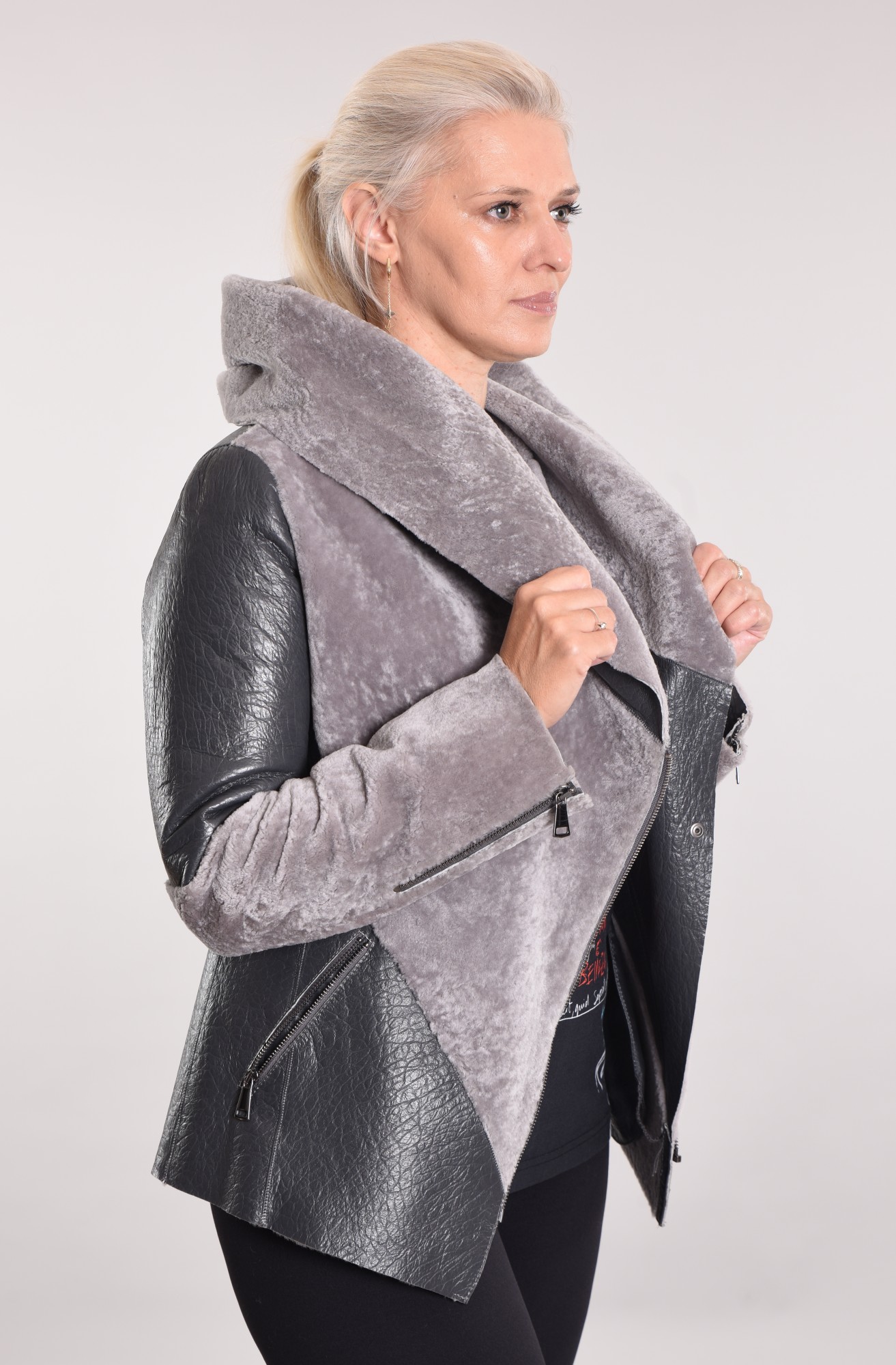 Astragan coated and hooded