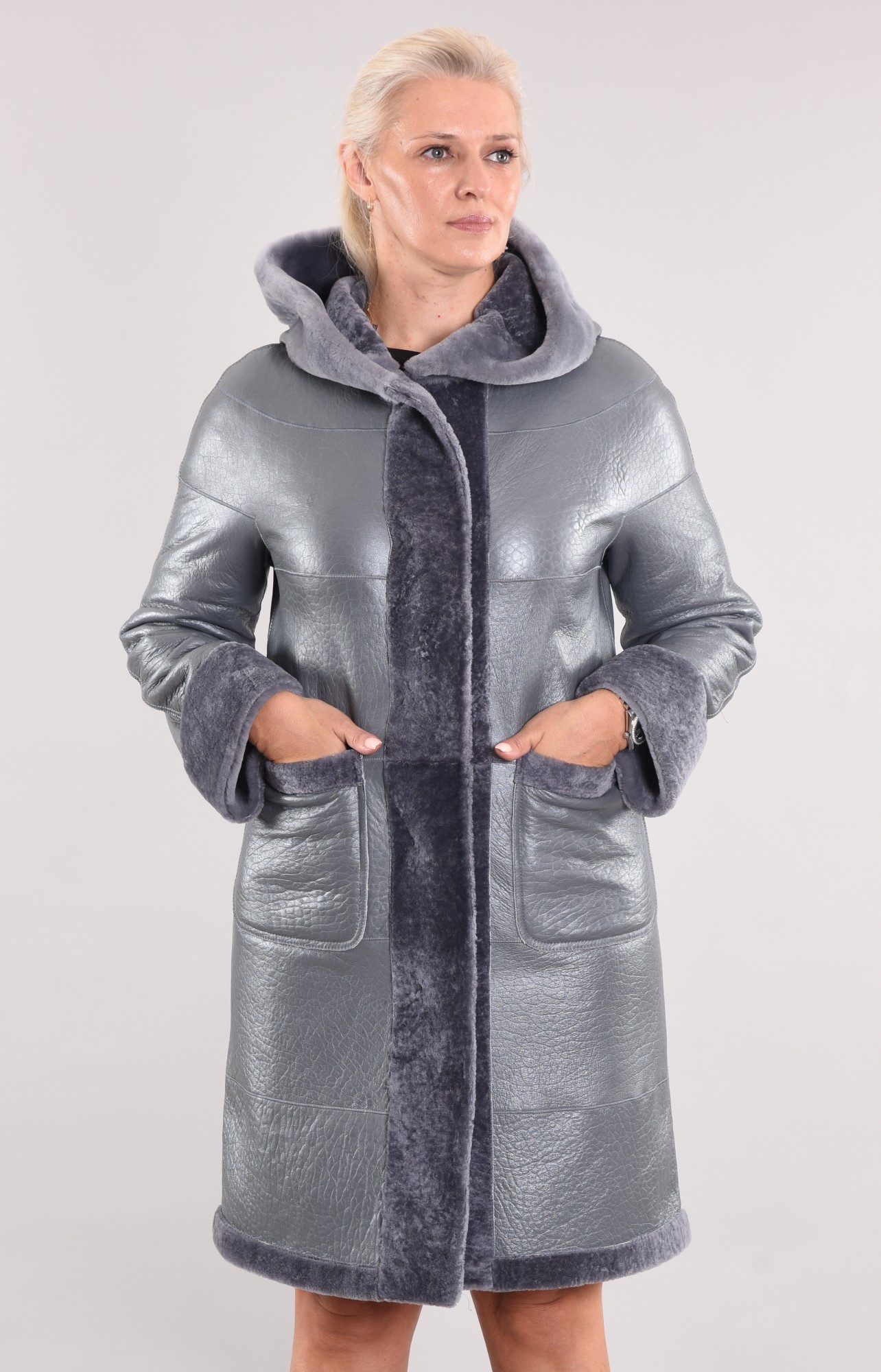 Астраган с покрытием двусторонняя модель