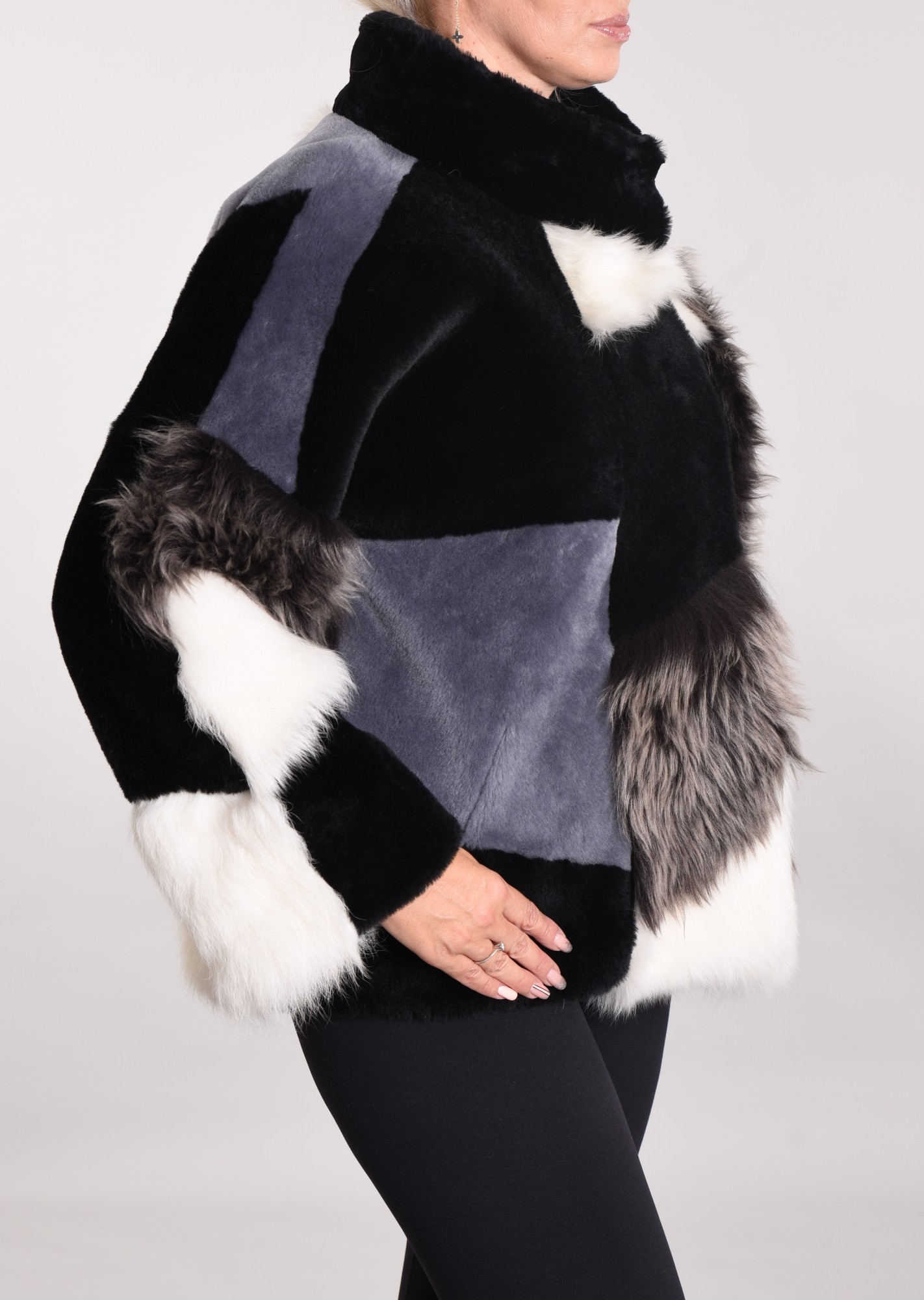 Комбинированная дублёнка