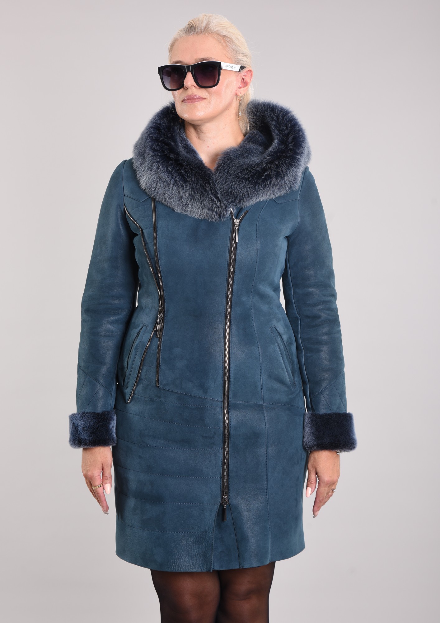 Дублёнка с капюшоном тоскана