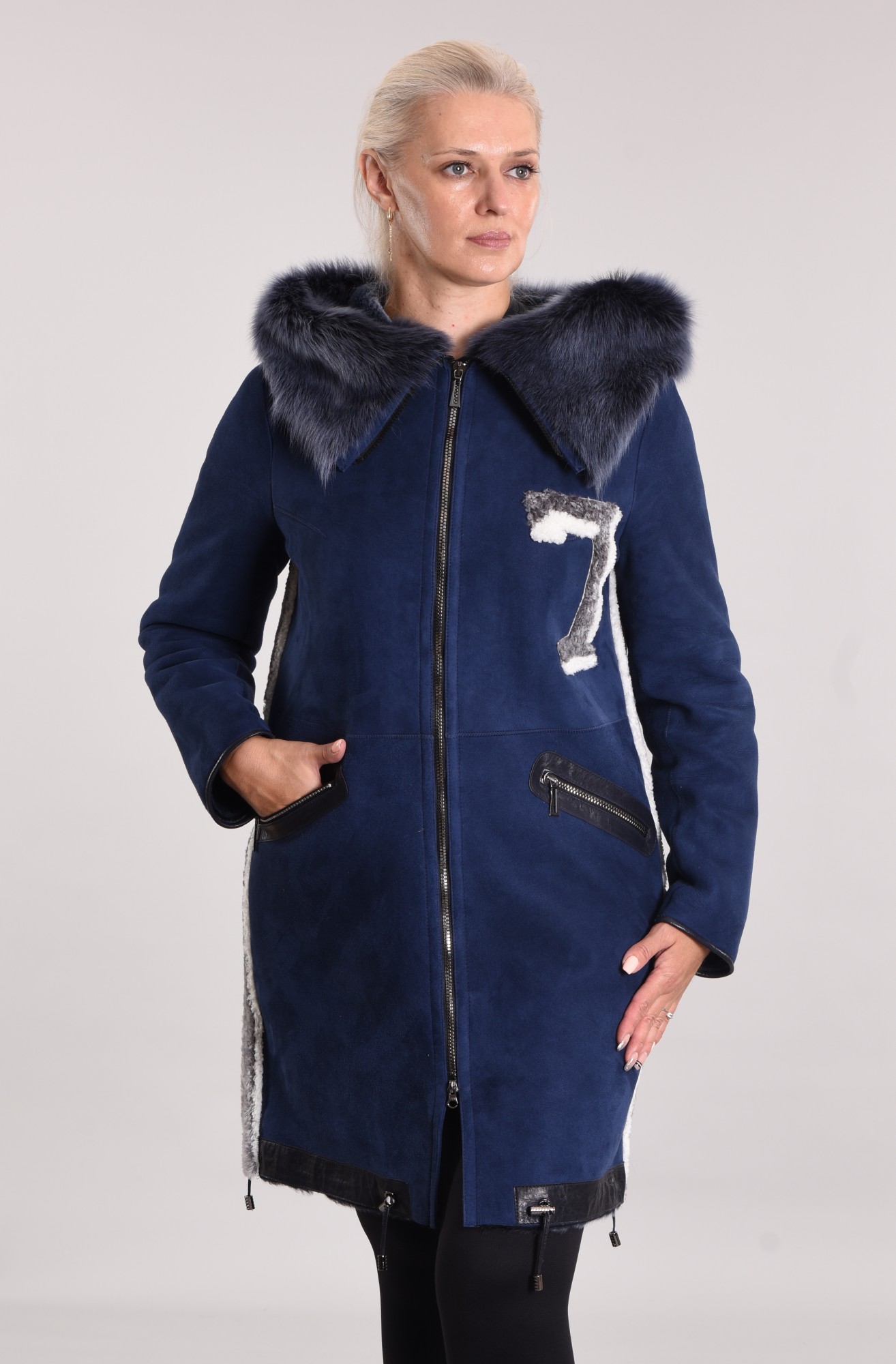 Дублёнка с капюшоном тоскана