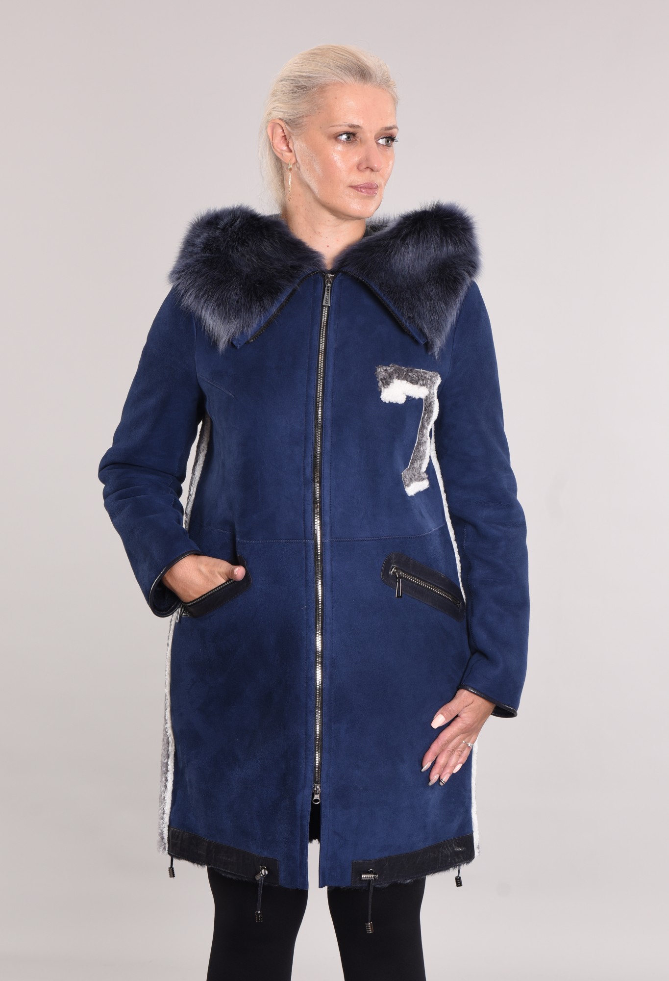 Дублёнка с капюшоном тоскана