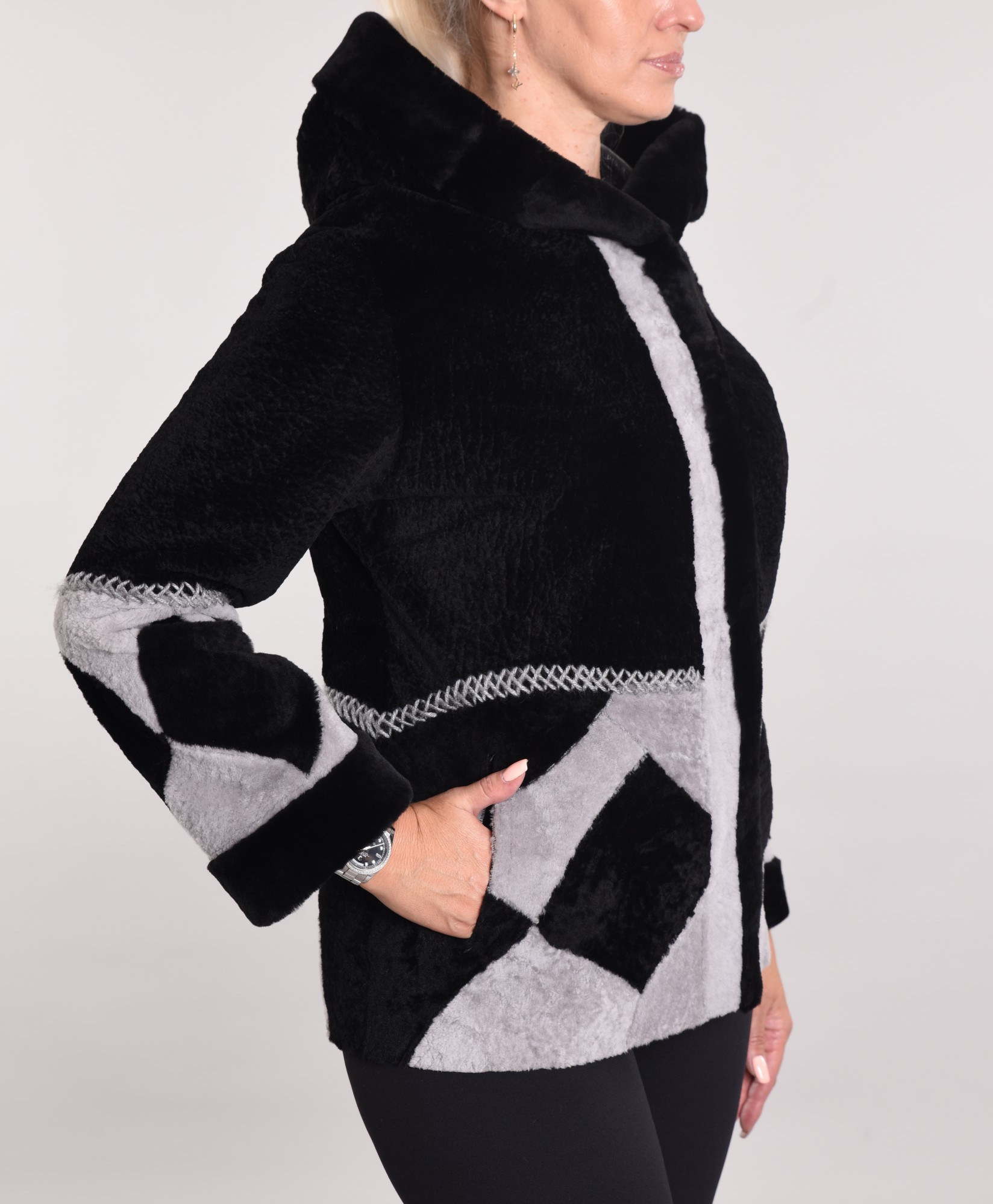 Астраган с покрытием двусторонняя модель