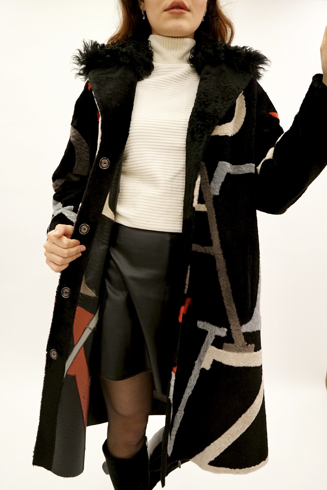 Астраган двусторонняя модель с покрытием