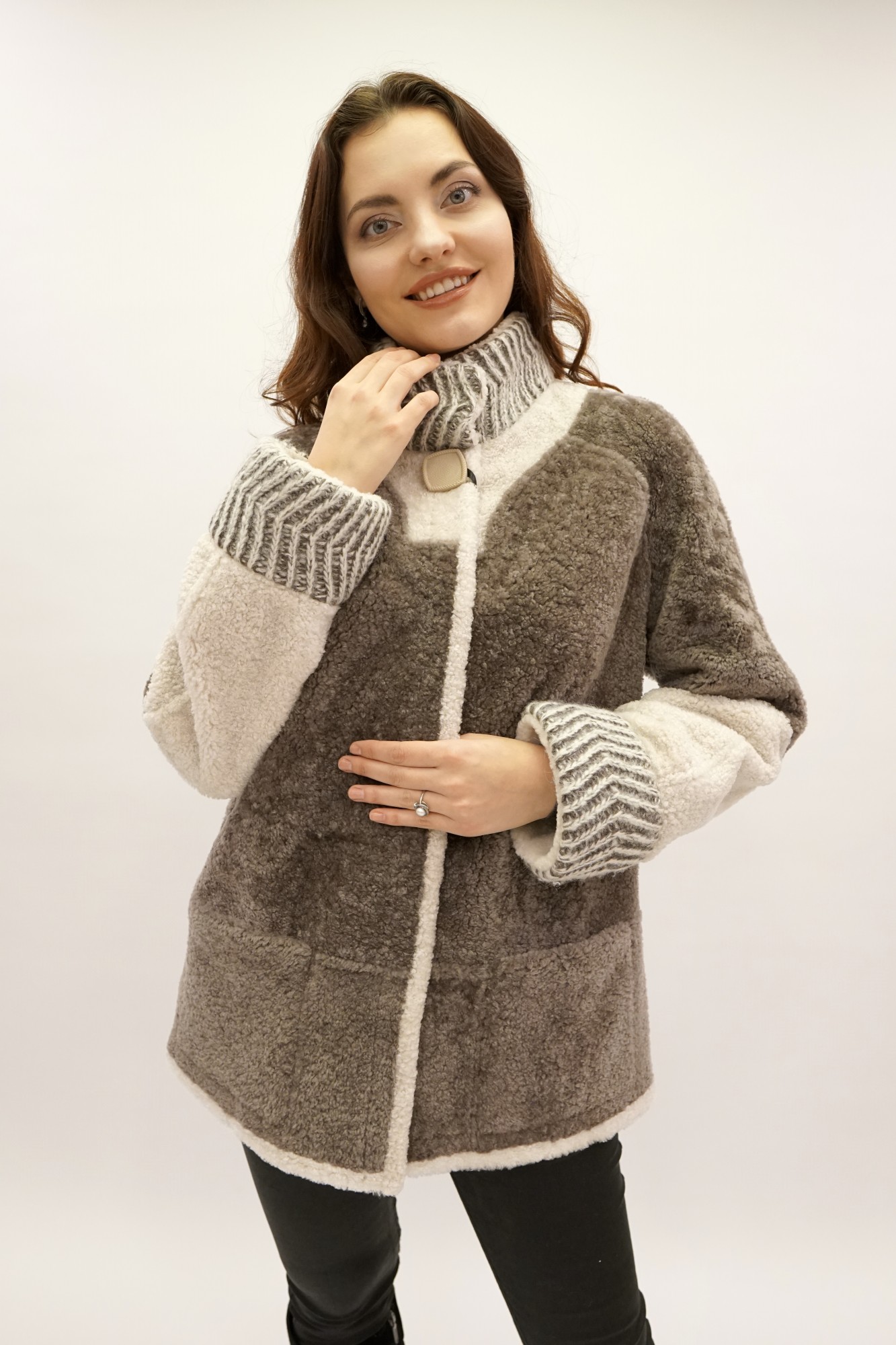 Sheepskin coat reversible tom curly coated