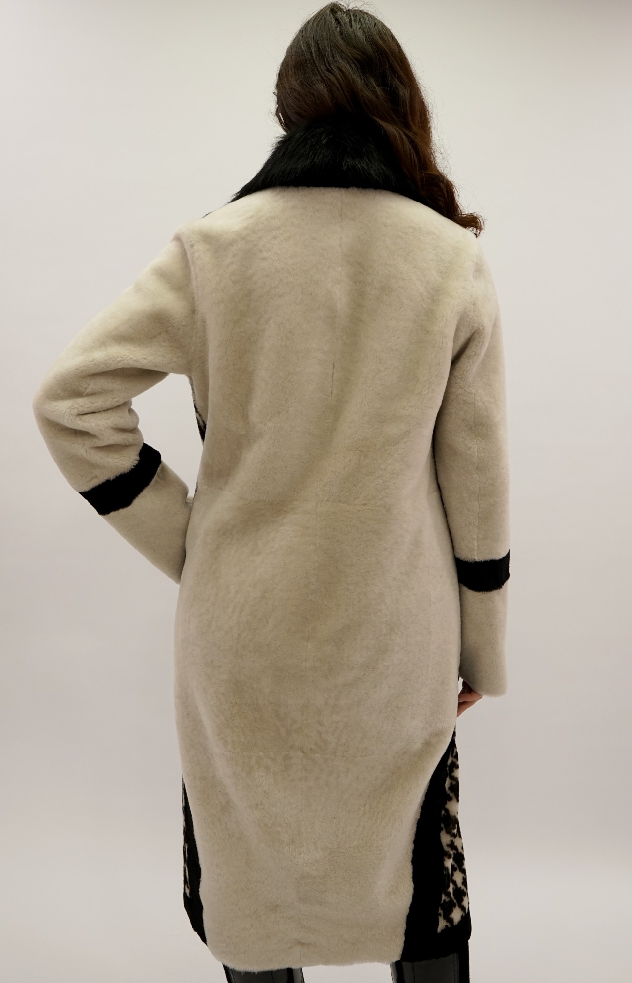 Испанский Меринос двусторонняя модель с покрытием, английский воротник таскана