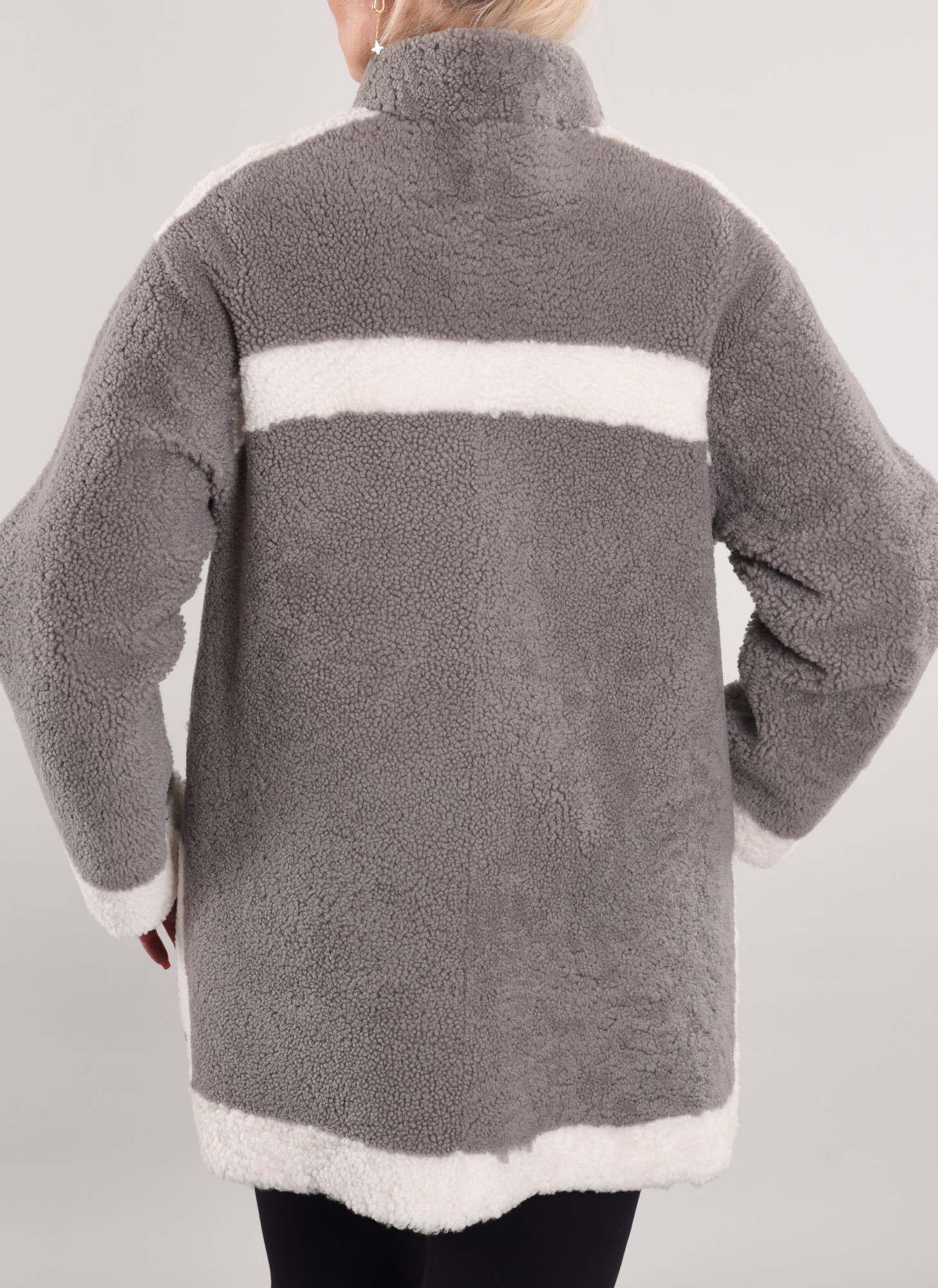 Дублёнка том-кёрли бомбер двусторонняя с покрытием