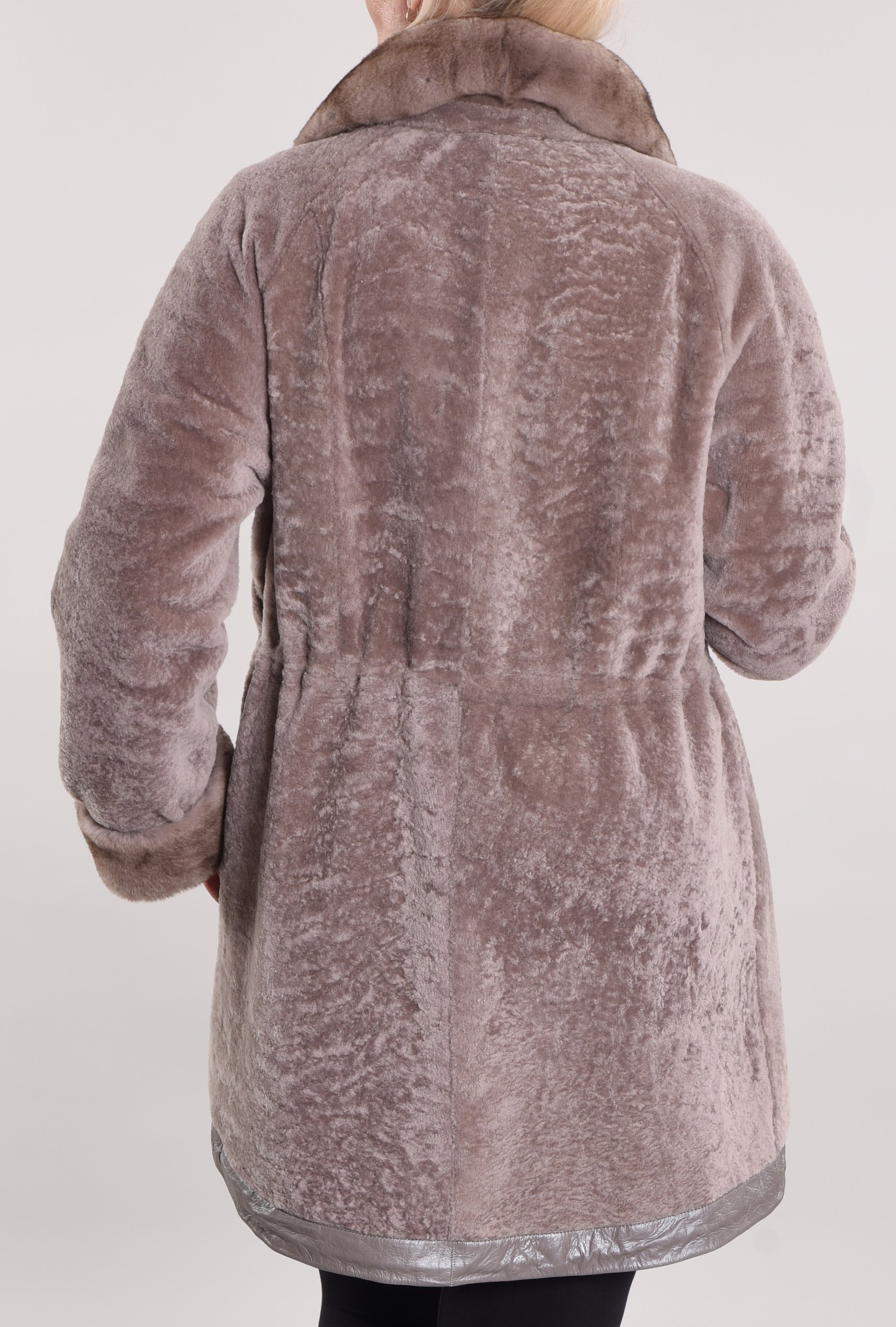 Астраган с покрытием, воротник Rex