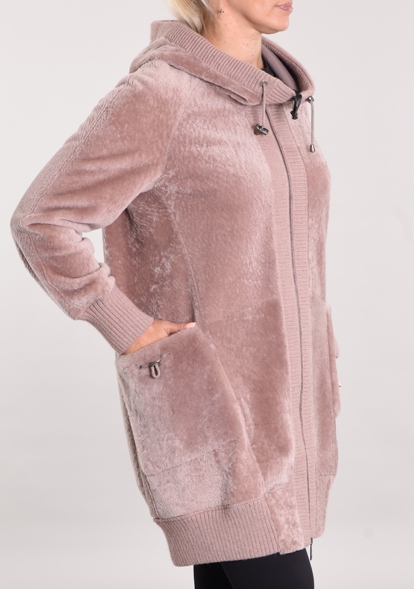 Astragan coated and hooded