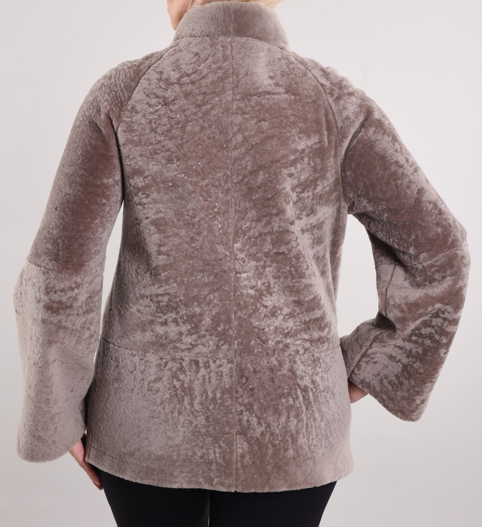 Астраган с покрытием двусторонняя модель oversize