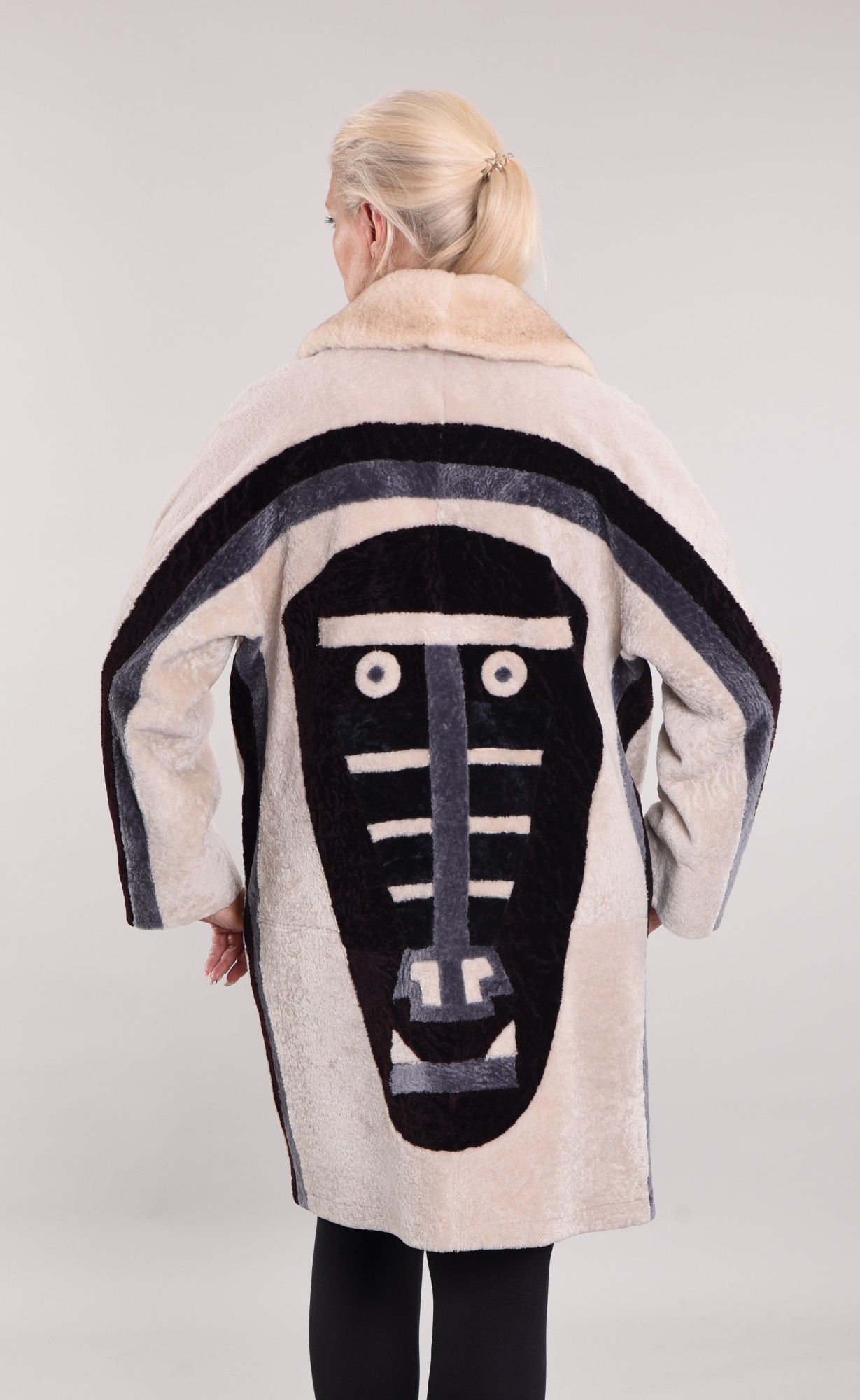 Astragan reversible coated model, English collar Rex