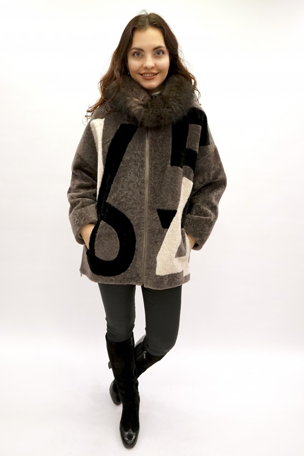 Astragan is a reversible model with a coating, Arctic fox along the edge of the hood