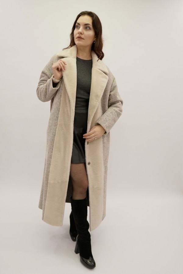 Испанский Меринос двусторонняя модель с покрытием. Oversize