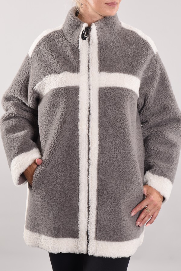 Sheepskin coat tom-curly bomber reversible Сoating
