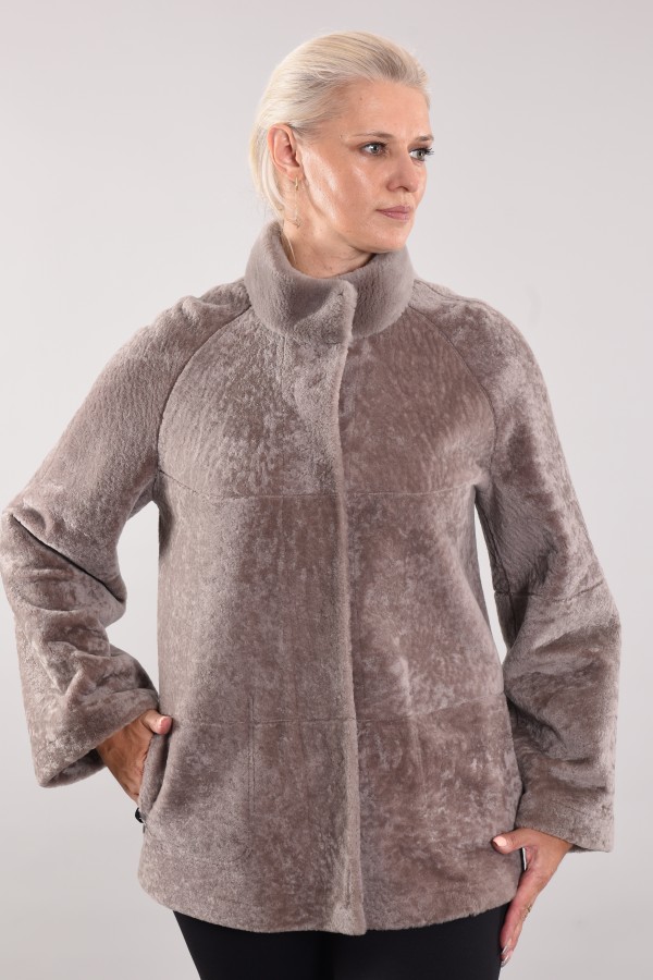 Astragan coated reversible oversize model