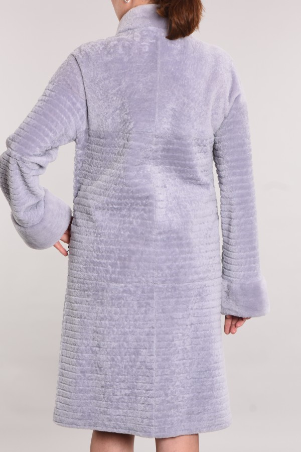 Astragan reversible coated model, stand-up collar and muton cuffs