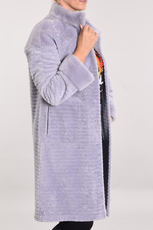 Astragan reversible coated model, stand-up collar and muton cuffs